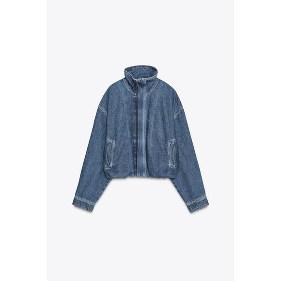 ZARA TRF DENIM JACKET - Picture 9 of 11